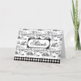 Tarjeta De Agradecimiento WHEATEN Terrier Black Toile "Sláinte" Gaélico