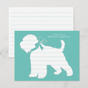 Tarjeta De Agradecimiento Wheaten Terrier Dog Silhouette