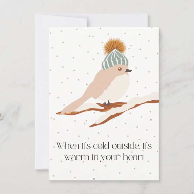 Tarjeta De Agradecimiento When it’s cold outside… (Anverso)