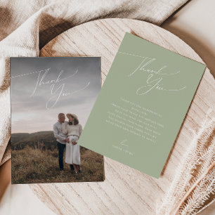 Tarjeta De Agradecimiento Whimage Green Vertical Photo Baby Shower
