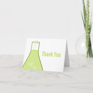 Tarjeta De Agradecimiento Whimsical Beaker Gracias Tarjeta, Verde