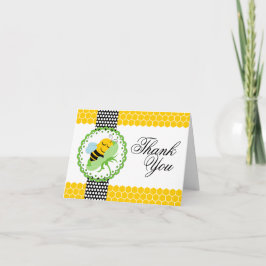 Tarjeta De Agradecimiento Whimsical Bee Baby Shower Gracias