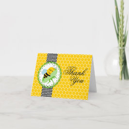Tarjeta De Agradecimiento Whimsical Bee Baby Shower Gracias
