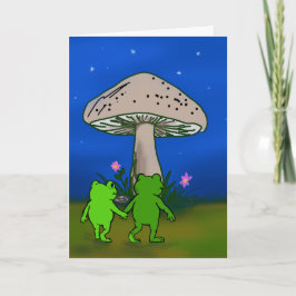 Tarjeta De Agradecimiento Whimsical Frog Cute Woodland Art Friendship Card