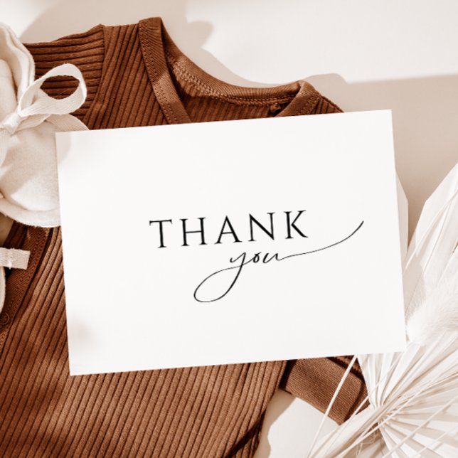 Tarjeta De Agradecimiento Whimsical Gender Neutral Flat Baby Shower (Subido por el creador)