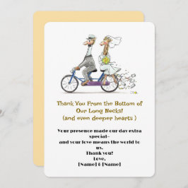 Tarjeta De Agradecimiento Whimsical Giraffe Boda