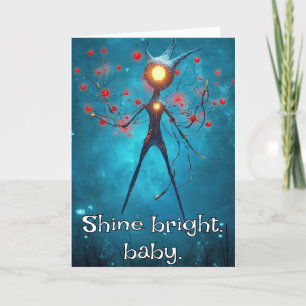 Tarjeta De Agradecimiento *~* Whimsical Glow Funny 31 Navidades mágicos AP97