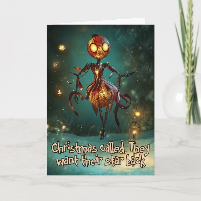 Tarjeta De Agradecimiento *~* Whimsical Glow Funny Magical 10 Navidades AP97 (Anverso)