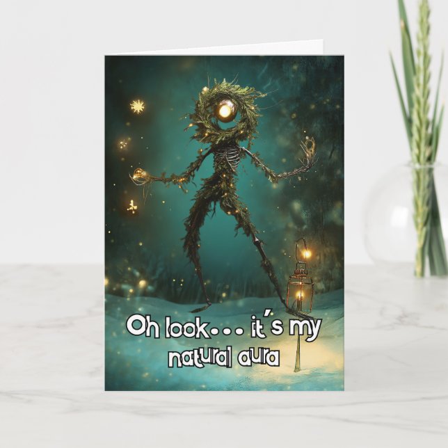 Tarjeta De Agradecimiento *~* Whimsical Glow Funny Magical 11 Navidades AP97 (Anverso)