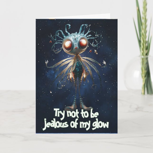 Tarjeta De Agradecimiento *~* Whimsical Glow Funny Magical 20 Navidades AP97 (Anverso)
