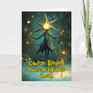 Tarjeta De Agradecimiento *~* Whimsical Glow Funny Magical 24 Navidades AP97