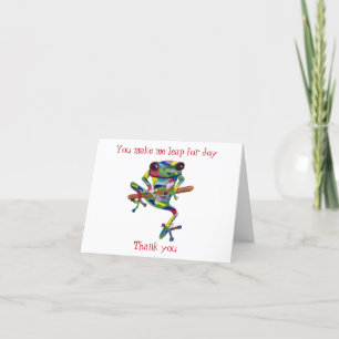 Tarjeta De Agradecimiento Whimsical Happy Frog