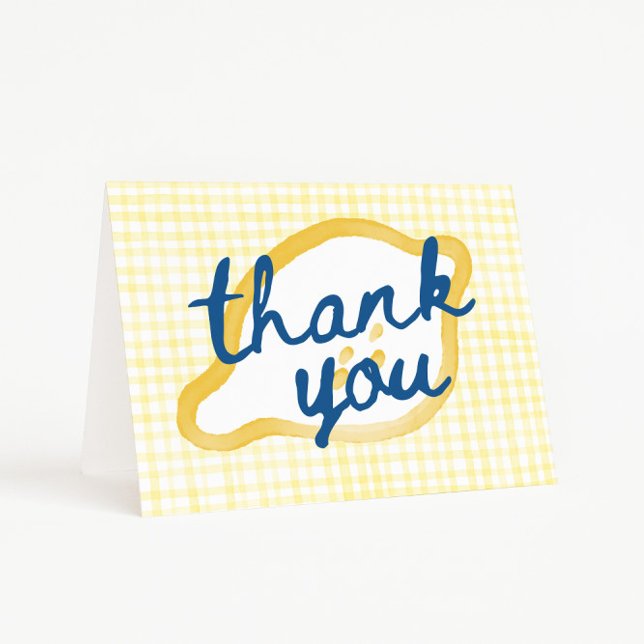 Tarjeta De Agradecimiento Whimsical Lemon Baby Shower Thank You (Whimsical Lemon Thank You Card)