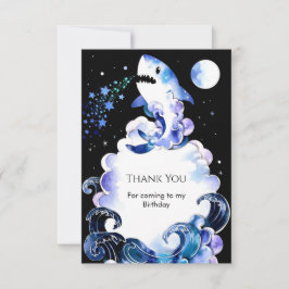 Tarjeta De Agradecimiento Whimsical Marine Fun Sharm Cumpleaños