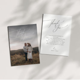 Tarjeta De Agradecimiento Whimsical Neutral Vertical Photo Baby Shower