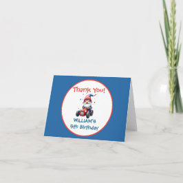 Tarjeta De Agradecimiento Whimsical Patriotic Star Birthday 