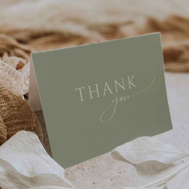 Tarjeta De Agradecimiento Whimsical Sage Green Baby Shower plegado (Subido por el creador)