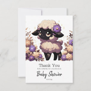 Tarjeta De Agradecimiento Whimsical Sheep Baby Shower