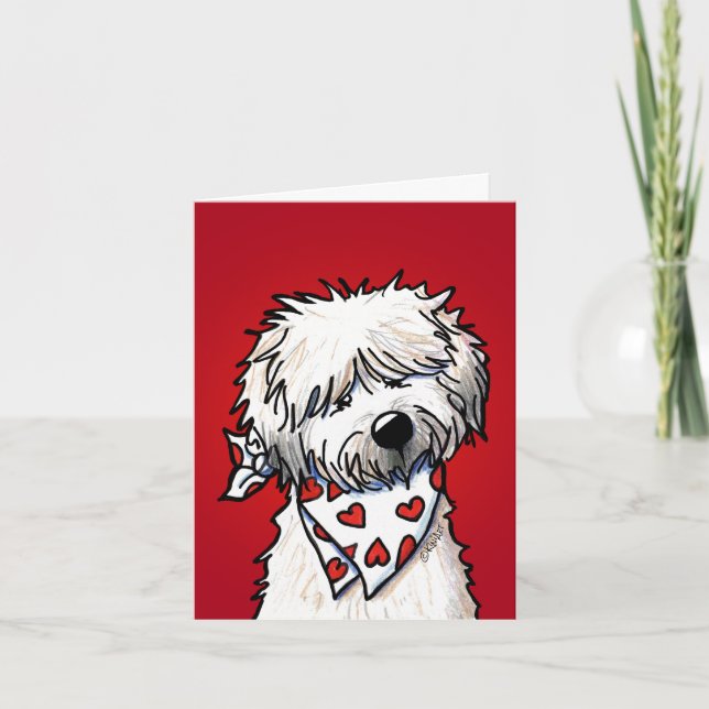 Tarjeta De Agradecimiento Whimsical Wheaten Terrier (Anverso)