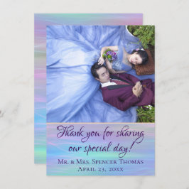 Tarjeta De Agradecimiento Whimsical Wisps | Foto del arcoiris de Holo Fairy 