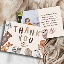 Whimsical Woodland Animals Cumpleaños Gracias