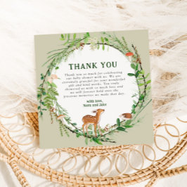 Tarjeta De Agradecimiento Whimsical Woodland Wreath Baby Shower