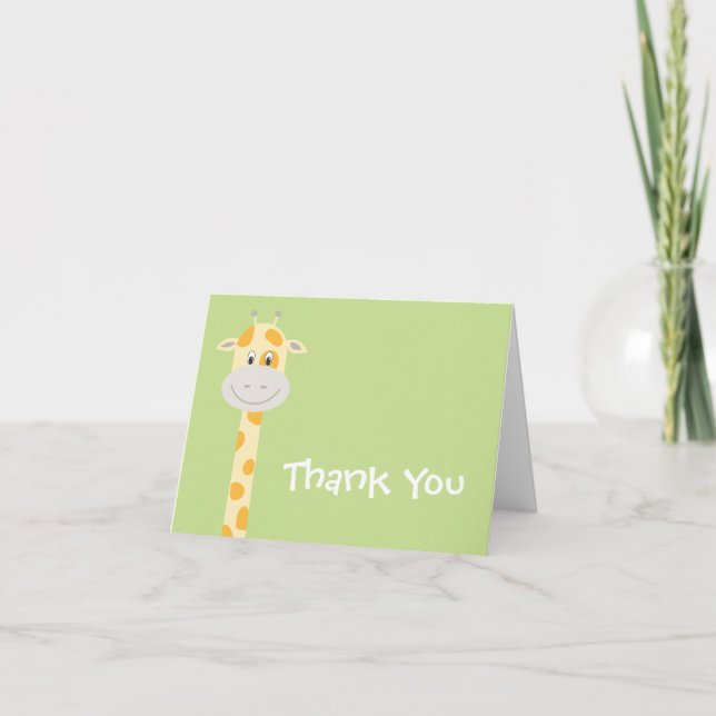 Tarjeta De Agradecimiento Whimsy Giraffe (Anverso)