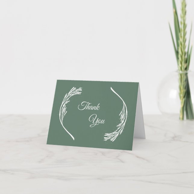 Tarjeta De Agradecimiento White Branch Gracias (Anverso)