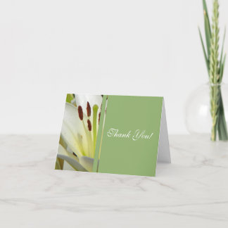 Tarjeta de agradecimiento White Lily