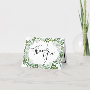 Tarjeta De Agradecimiento White Peony y Rosa Boda Floral Gracias Cartas