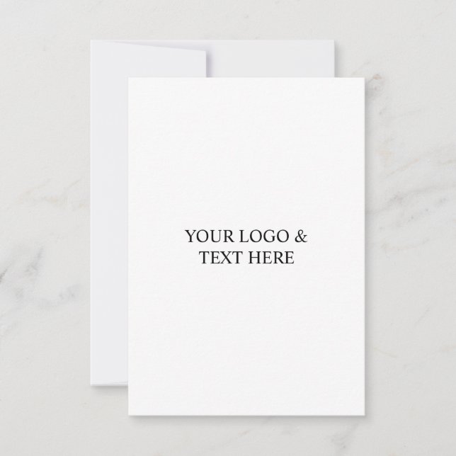 Tarjeta De Agradecimiento White Personalized – Your Logo & Text Here (Anverso)