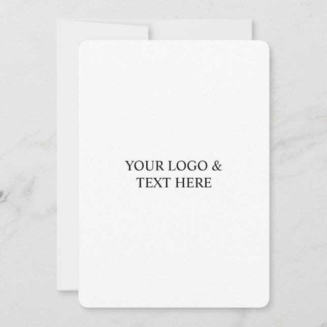 Tarjeta De Agradecimiento White Personalized – Your Logo & Text Here (Anverso)