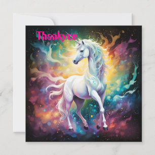 Tarjeta De Agradecimiento White Wonder: El Unicornio espectral blanco,