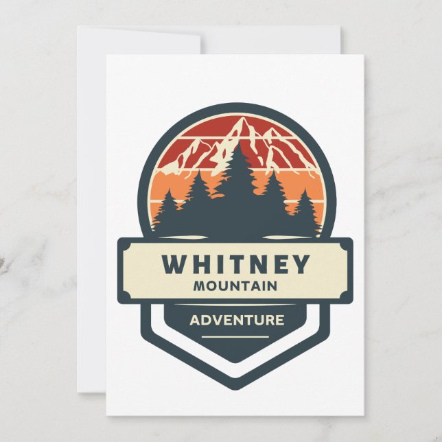 Tarjeta De Agradecimiento Whitney mountain peak climbing and hiking (Anverso)