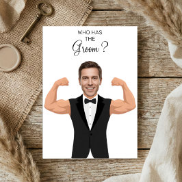Tarjeta De Agradecimiento Who Has The Groom Gym Groom Tuxedo Fitness Design