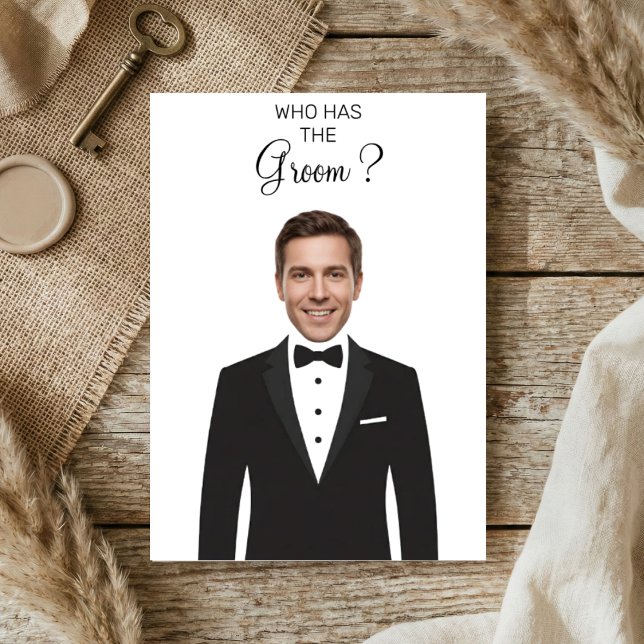 Tarjeta De Agradecimiento Who Has The Groom Scratch Off Game Bridal Shower (Subido por el creador)