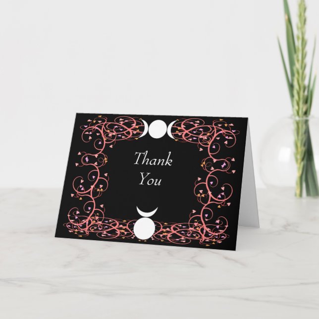 Tarjeta De Agradecimiento Wiccan Handfasting le agradece cardar dios y a la (Anverso)