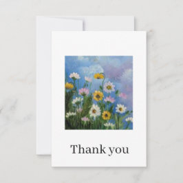 Tarjeta De Agradecimiento Wild daisies Thank you card