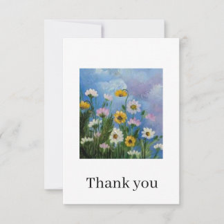 Tarjeta De Agradecimiento Wild daisies Thank you card