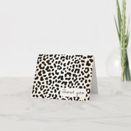 Tarjeta De Agradecimiento Wild Leopard Cheetah