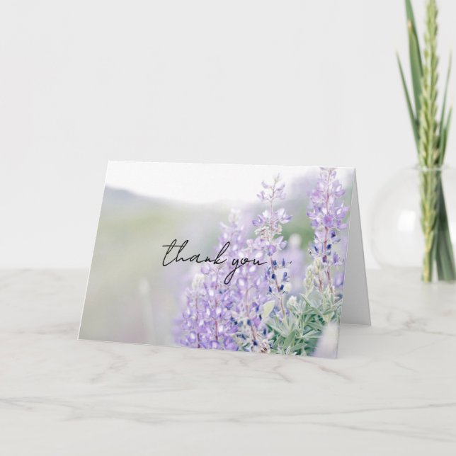 Tarjeta De Agradecimiento Wild Lupine Thank You Card (Anverso)