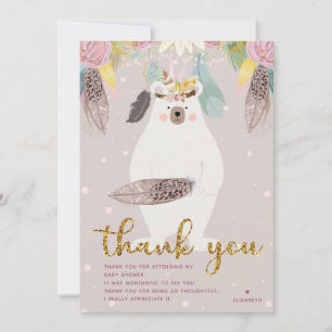 Tarjeta De Agradecimiento Wild One Baby Shower