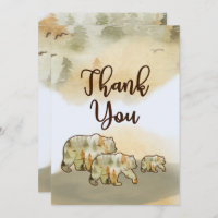 Wild One Bears Woodland Baby Shower Gracias