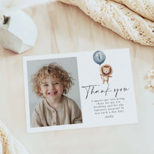 Tarjeta De Agradecimiento Wild One Boy First Birthday Gracias