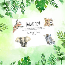 Wild One Safari Animals Baby Shower GRACIAS