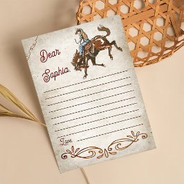 Tarjeta De Agradecimiento Wild West Cowboy Birthday Party