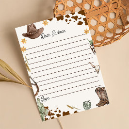 Tarjeta De Agradecimiento Wild West Cowboy Birthday Party