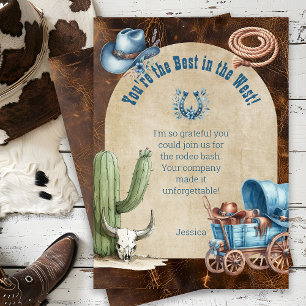 Tarjeta De Agradecimiento Wild West Fiesta