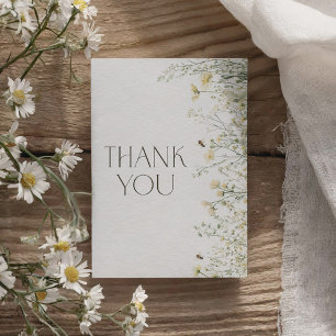 Tarjeta De Agradecimiento Wildflower Bee Baby Shower
