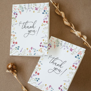 Tarjeta De Agradecimiento Wildflower Boho Baby Shower